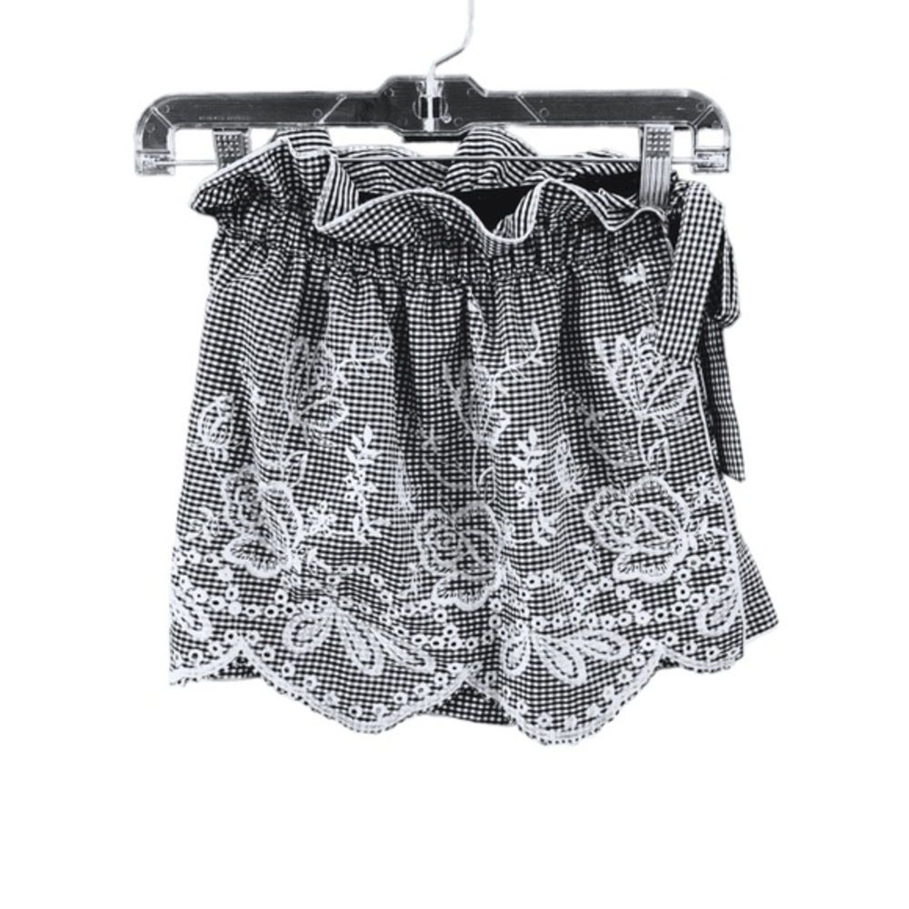 Embroidered gingham skort‎ (XS)